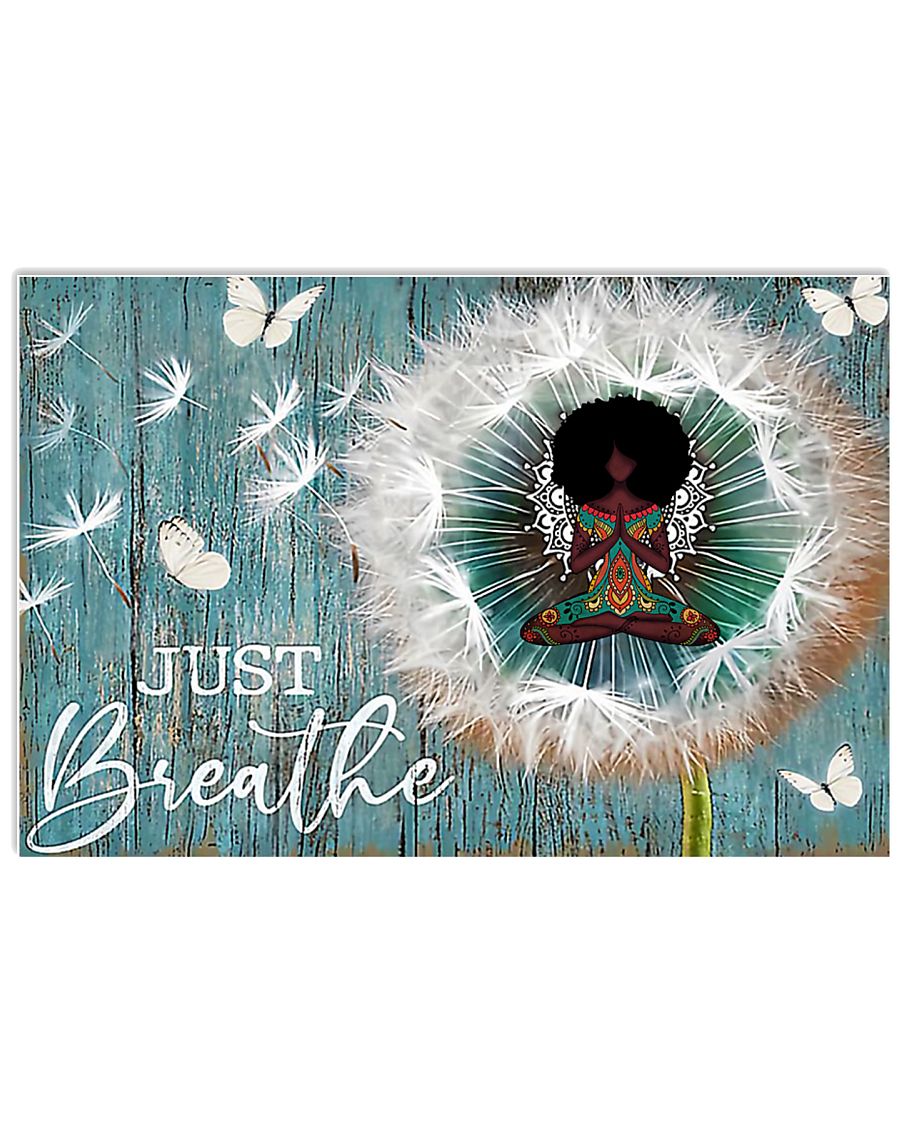 Black girl yoga Just breathe-5453