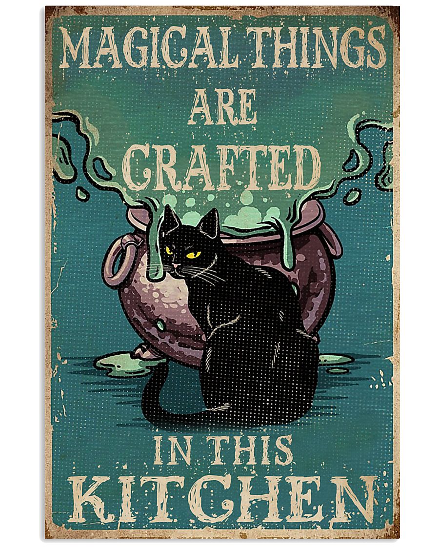 Retro Black Cat Magical Things Crafted In Kitchen-4794