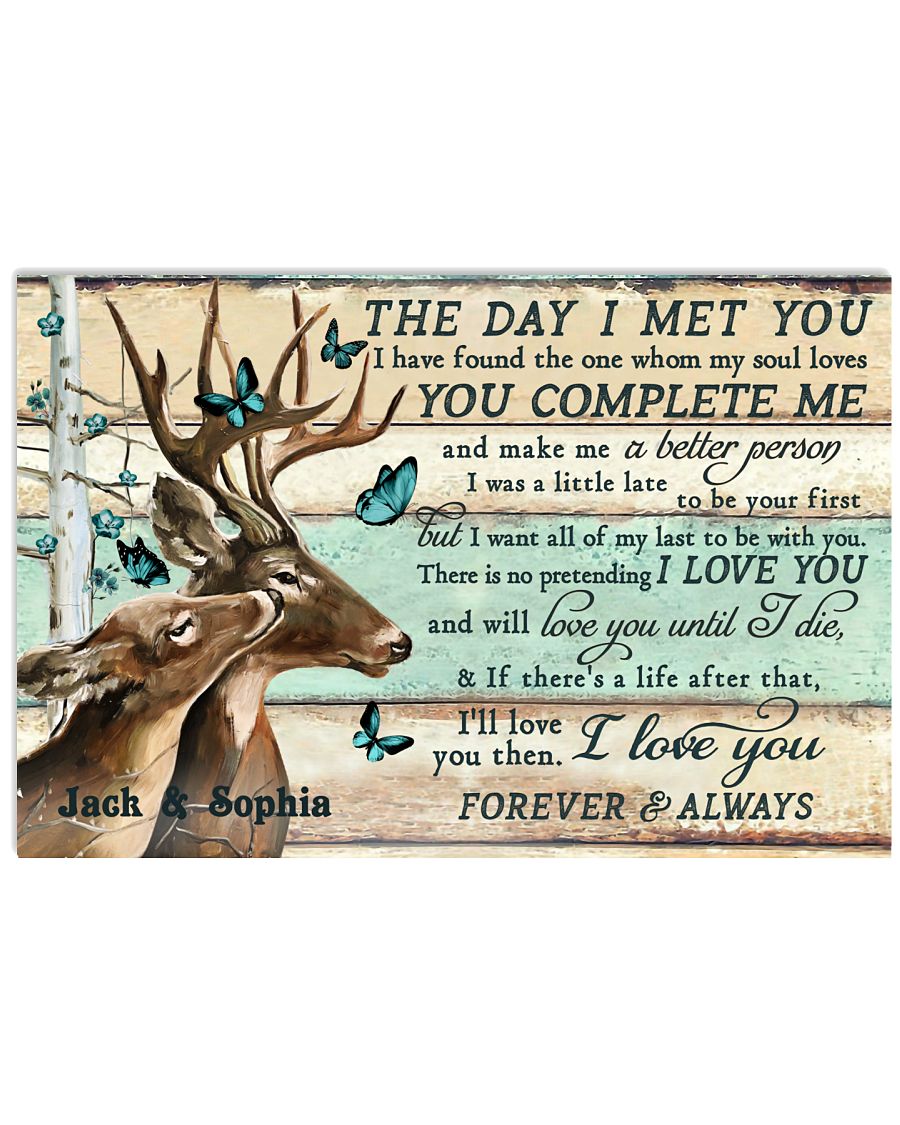 Personalized Deer Couple Pallet The Day I Met-9215