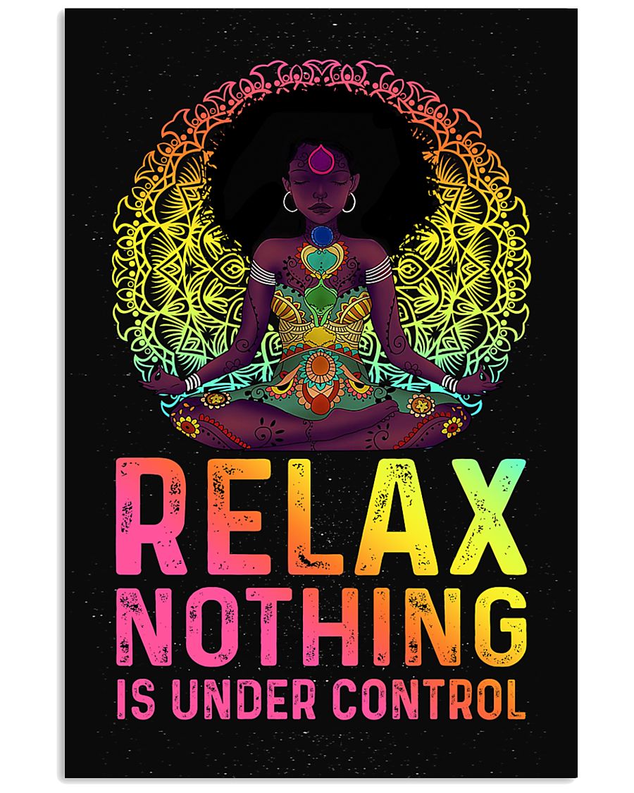 Black girl yoga relax nothing is under control-2504