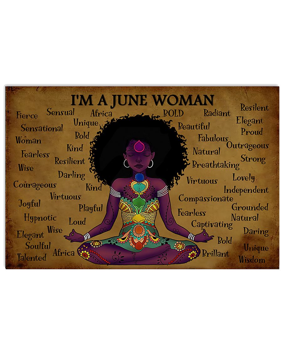 Black woman yoga I am a June woman-2798