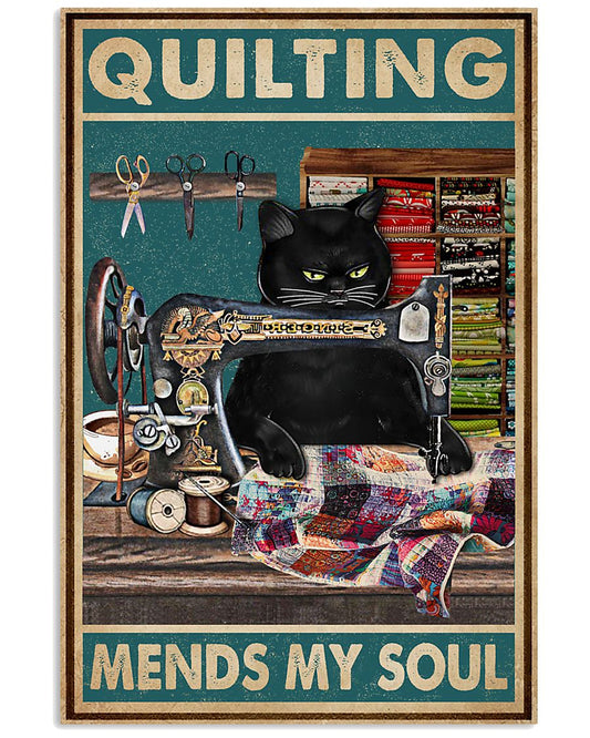 Black Cat Quilting Mends My Soul-3375