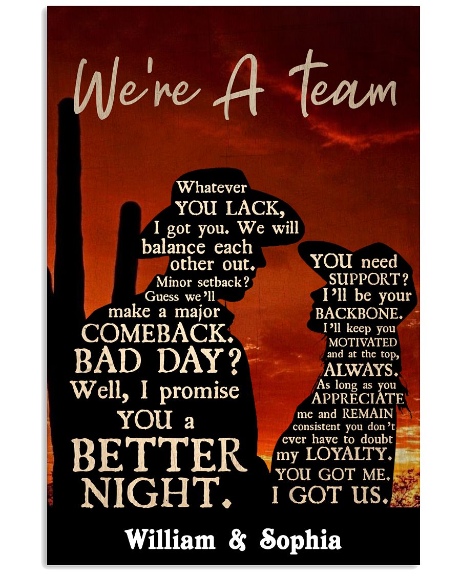 Cowboy Silhouette We Are A Team-5528