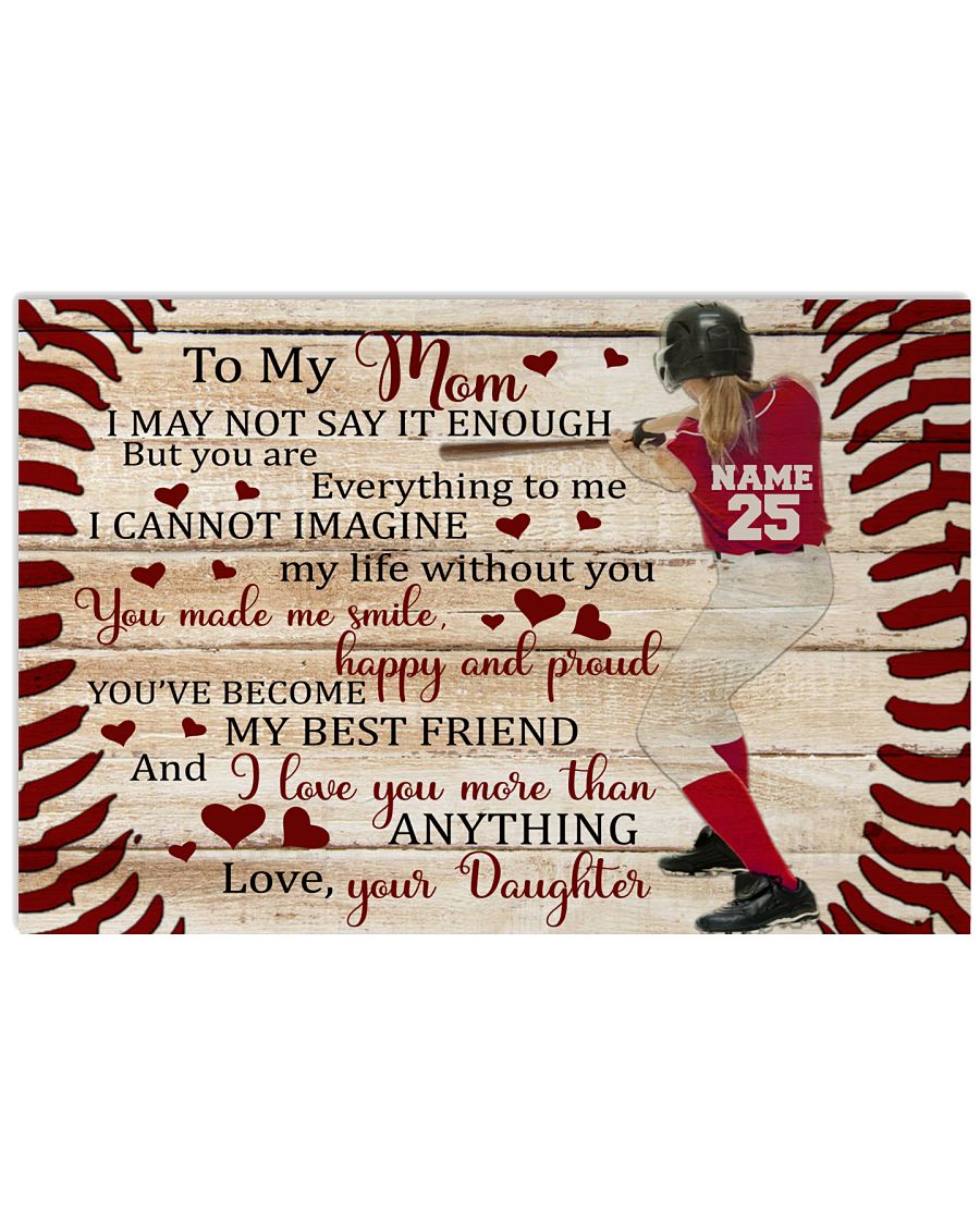 Personalized Softball To My Mom GN4-2304-6298