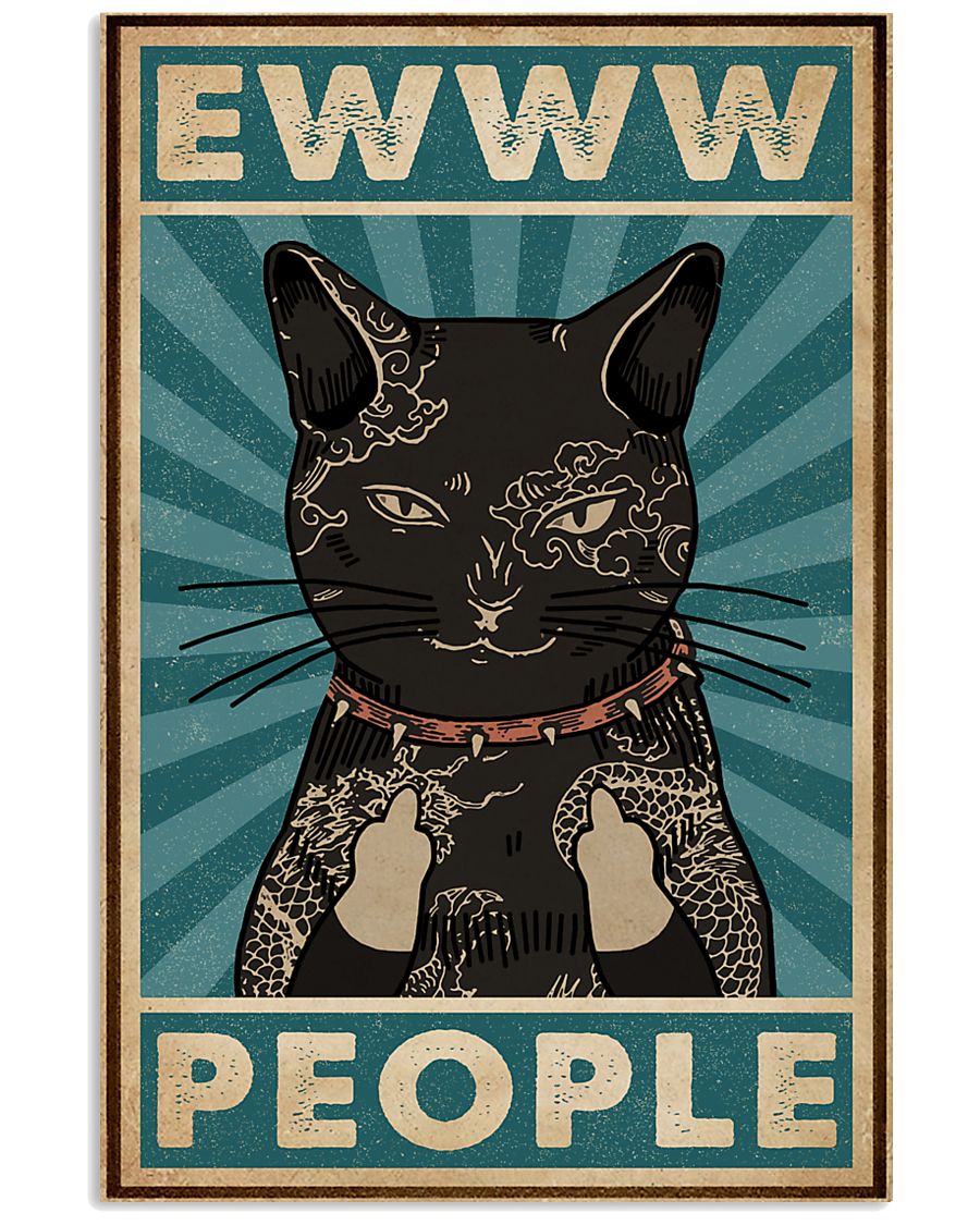 Retro Teal Tattoo Cat Ew People-5274