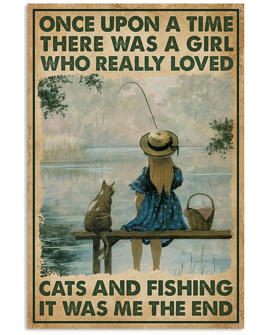 Once Upon A Time Loved Cats And Fishing-7356