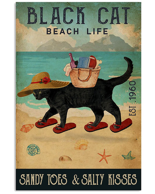 Beach Life Sandy Toes Black Cat-1151