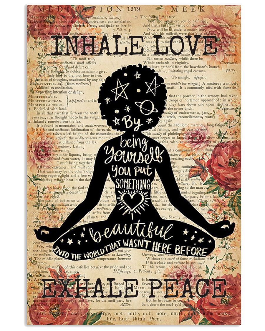  Black girl yoga inhale love exhale peace-8254