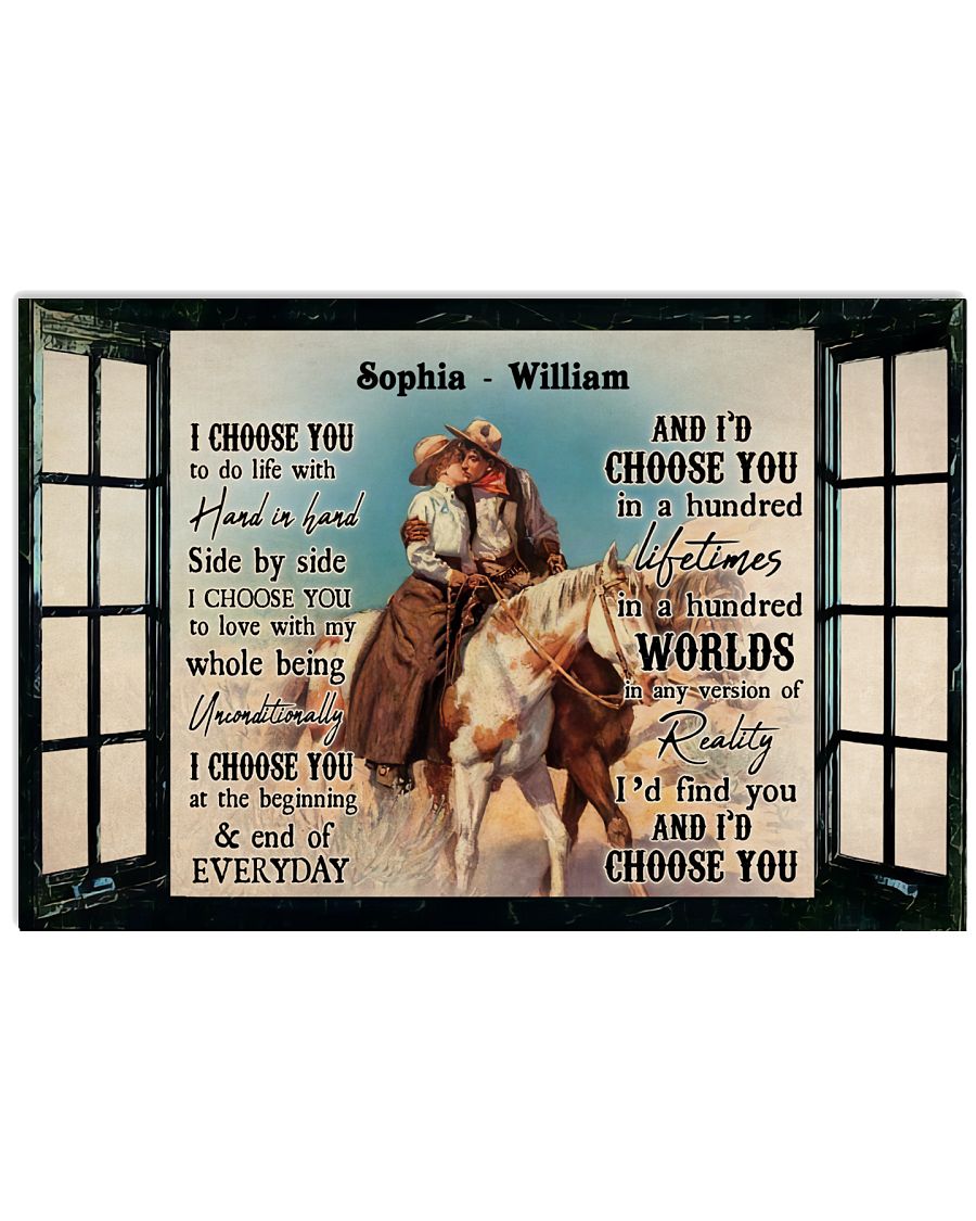 Cowboy Couple I Choose You Window -8096