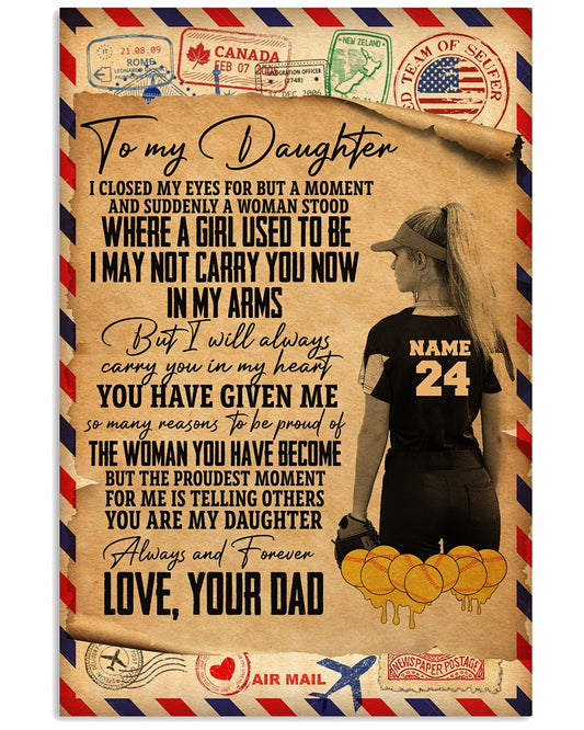 Softball To My Daughter From Dad GH4-0802-3227