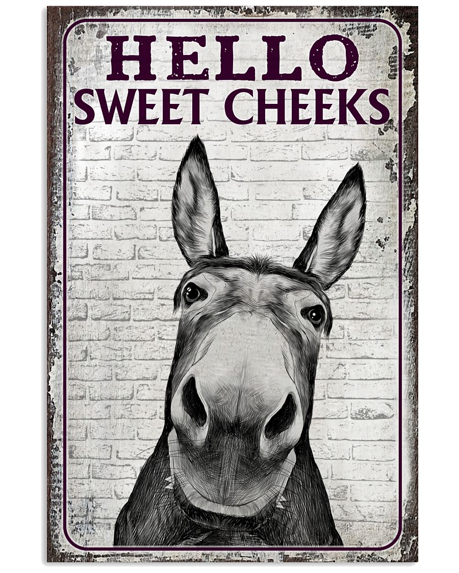 Donkey Hello Sweet Cheeks Restroom Sketch-9809