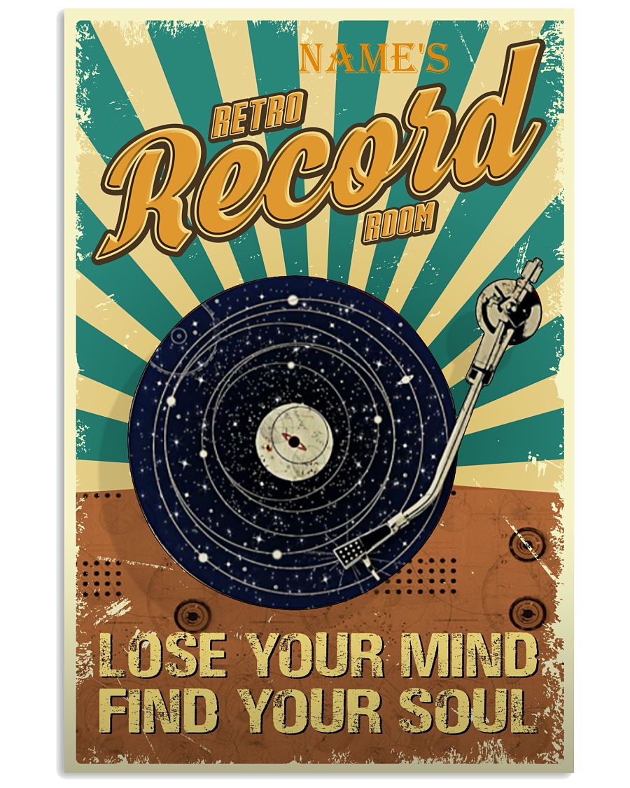 Name's Retro Record Room Lose Your Mind Find your Soul Customized Poster - Poster For Vinyl Lovers - Vinyl Lover Birthday Xmas Gift - No Frame-2480