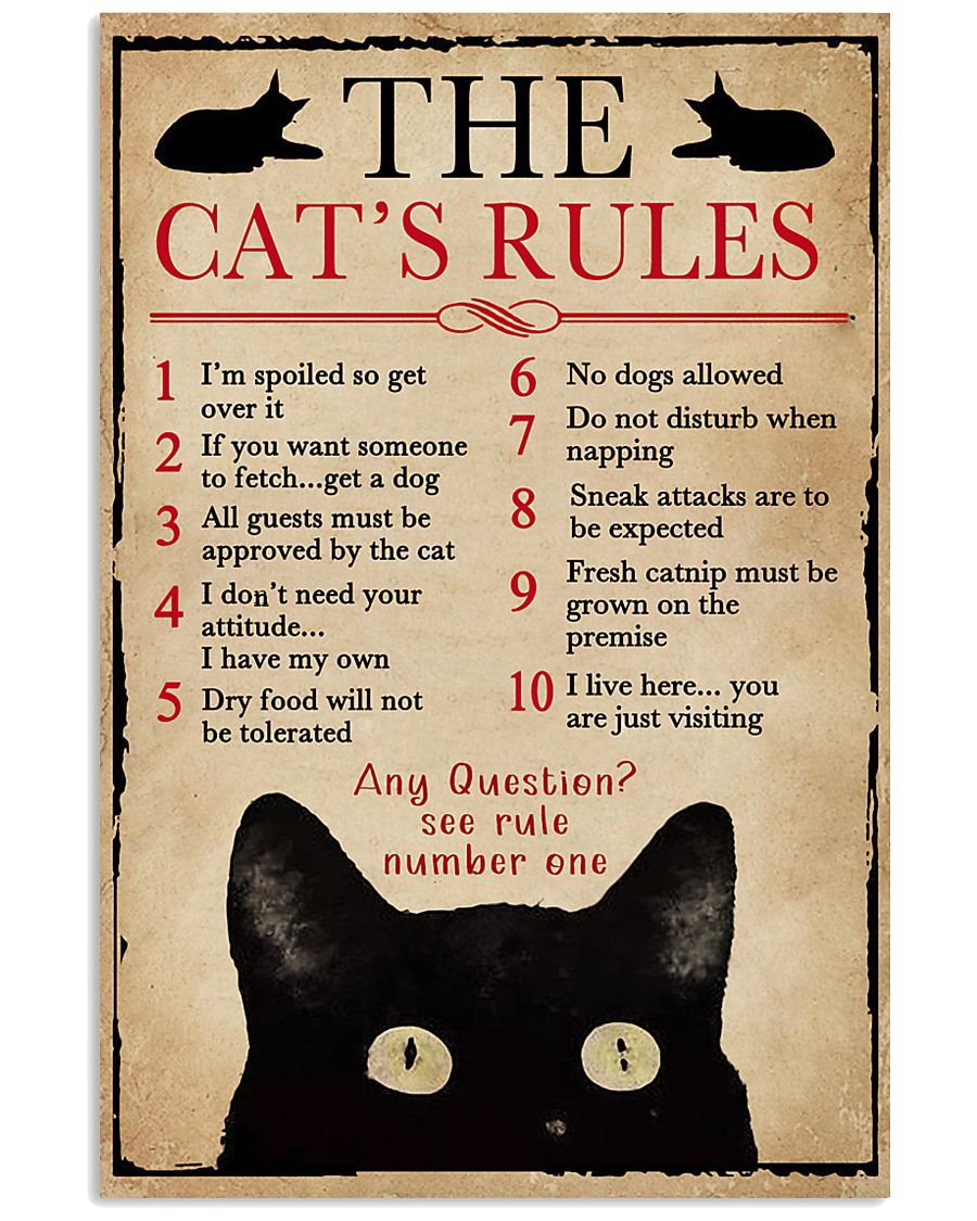 Vintage The Cat's Rules-1427