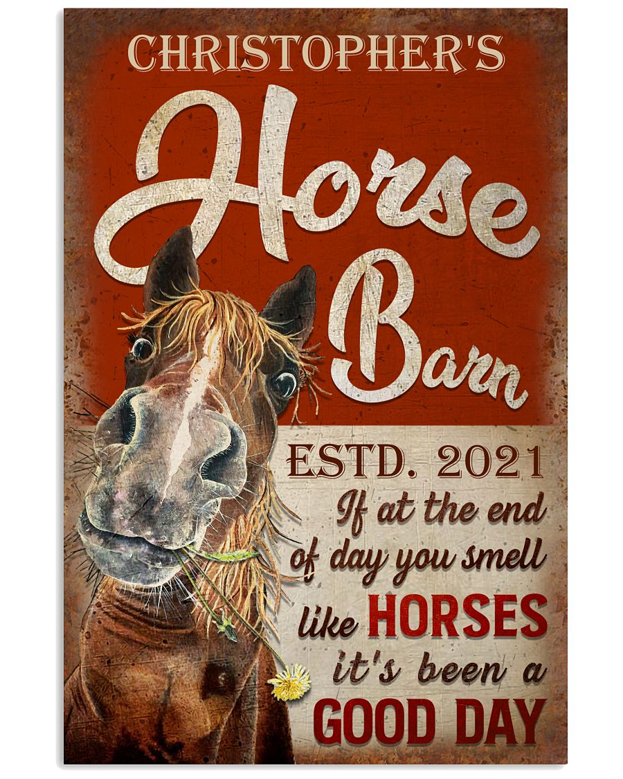 Personalized Horse Barn Good Day-3610