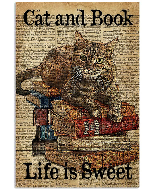 Dictionary Cat And Book Life Is Sweet-1762