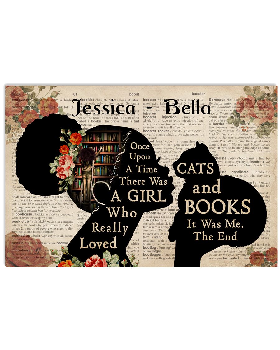 Personalized Reading Girl Loved Cats And Books-6268