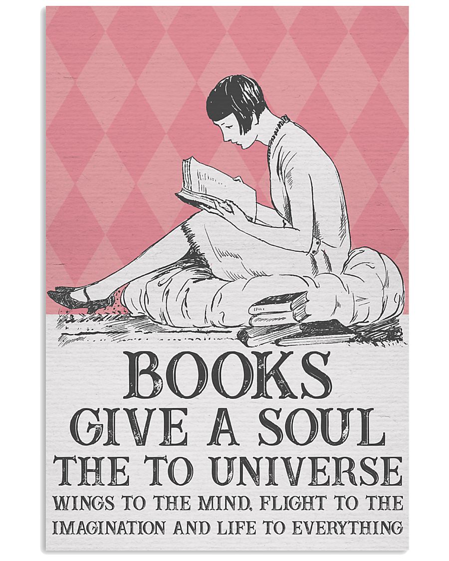 BOOKS GIVE A SOUL PINK PATTERN-1376