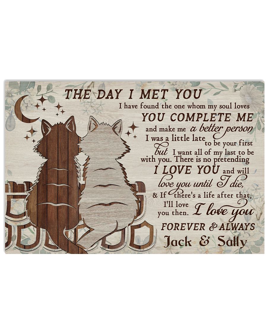 Personalized Cat Couple The Day I Met You-8238