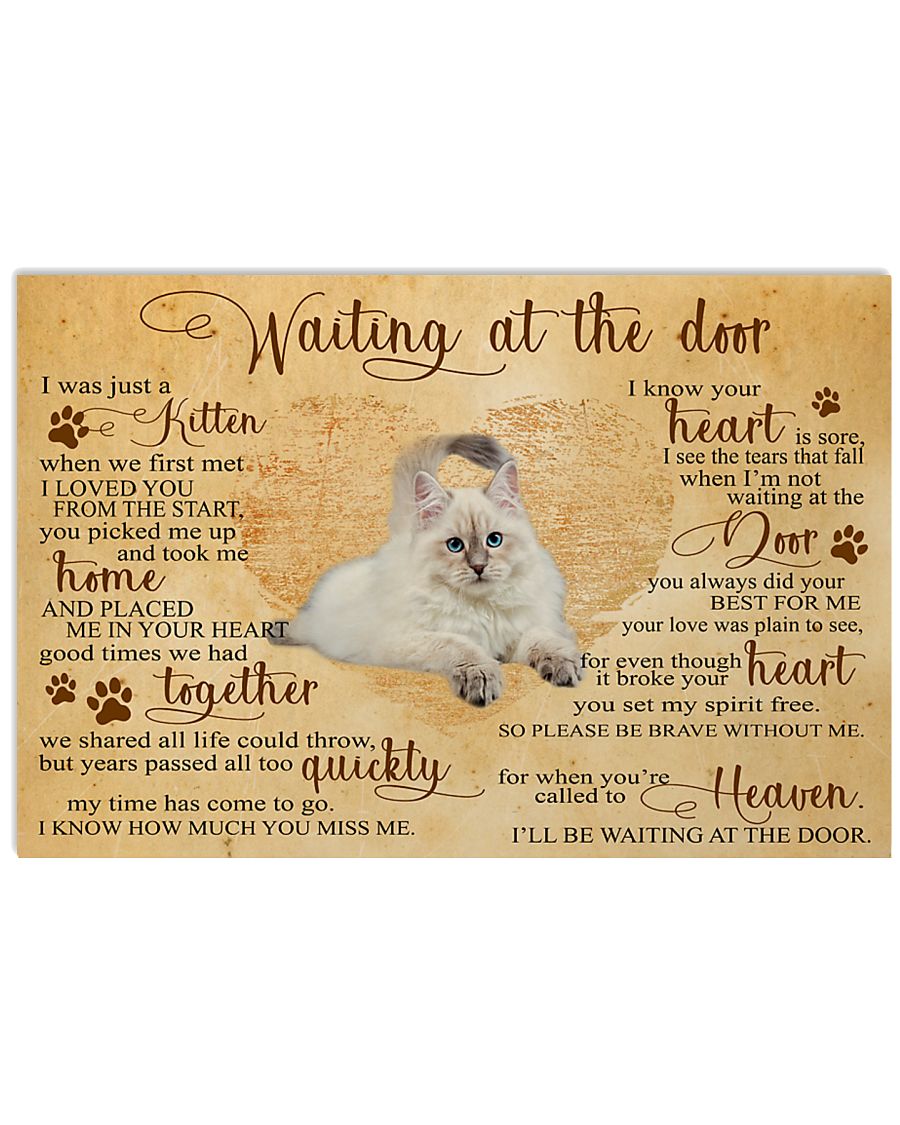 Siberian cat waiting at your door poster ttb pml-4409