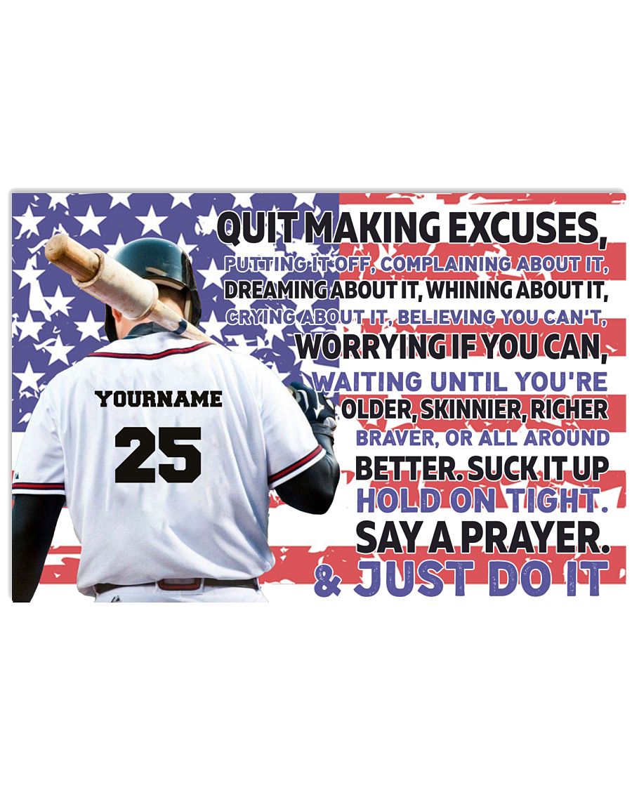 Baseball Quit Make Excuses GH1-2201-6064