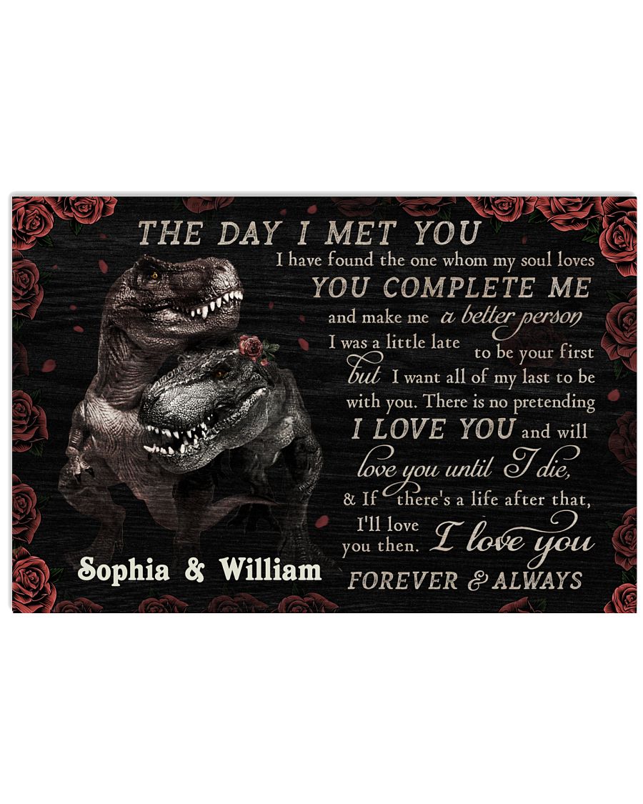 Personalized Dinosaurs The Day I Met You-8901