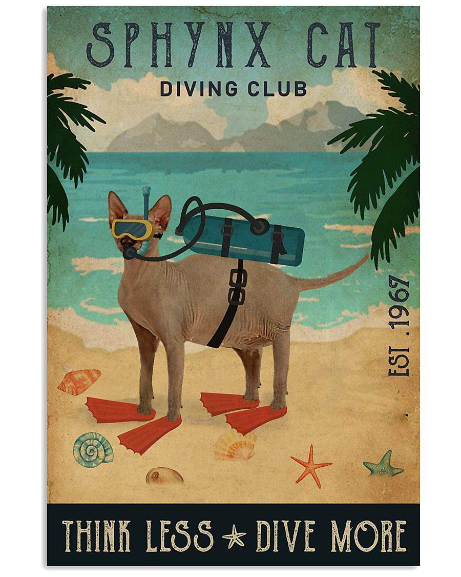 Vintage Diving Club Sphynx Cat-1510