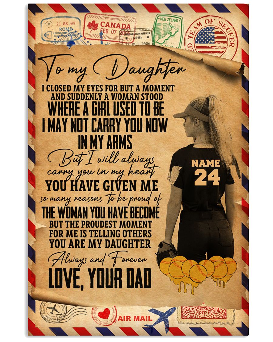 Softball To My Daughter From Dad GH4-0802-3227