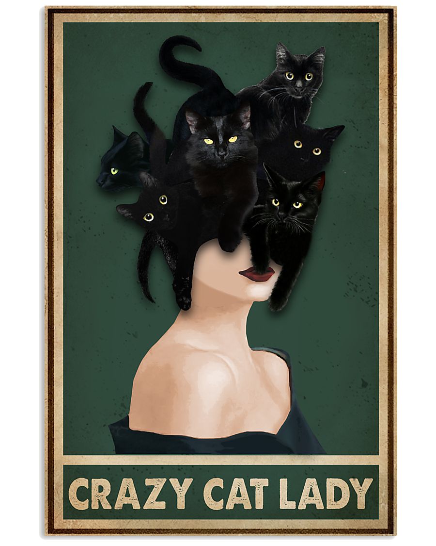 Retro Green Crazy Cat Lady-9828