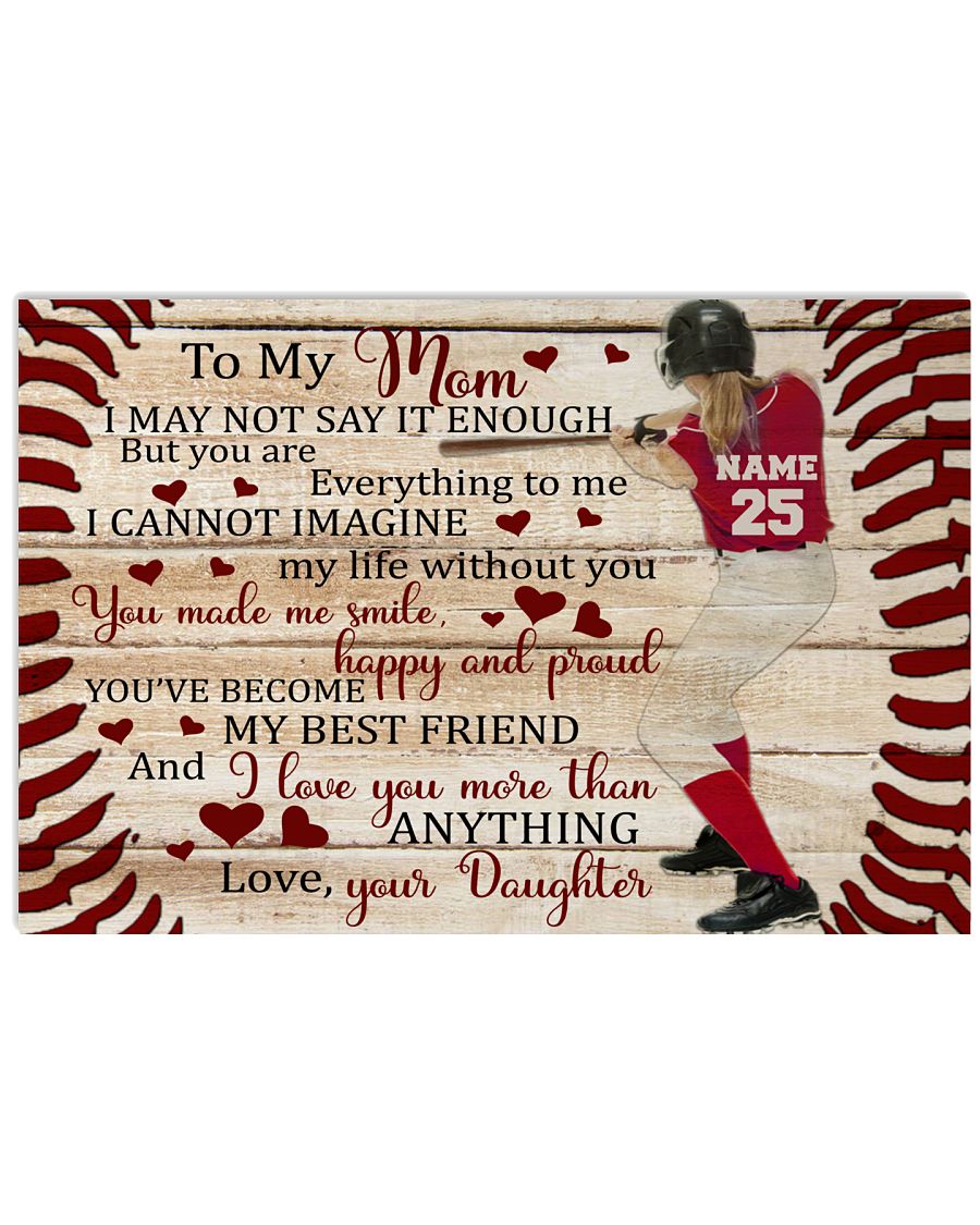 Personalized Softball To My Mom GN4-2304-6298