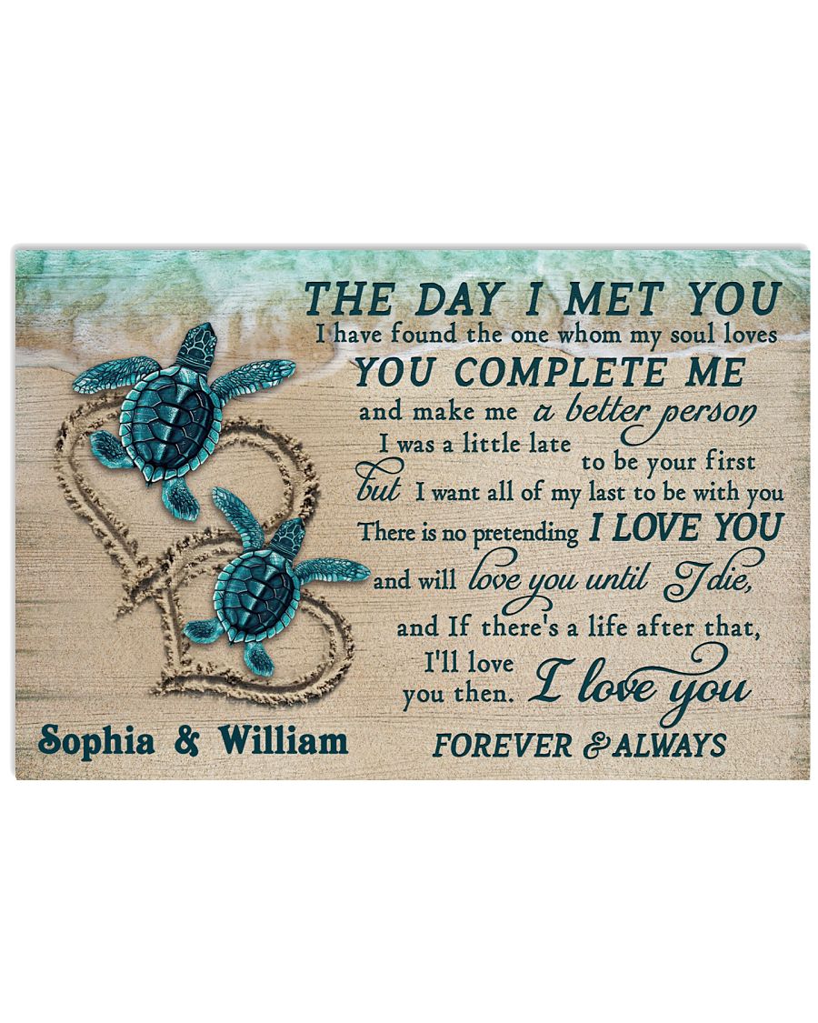 Personalized Sea Turtle The Day I Met You-8458