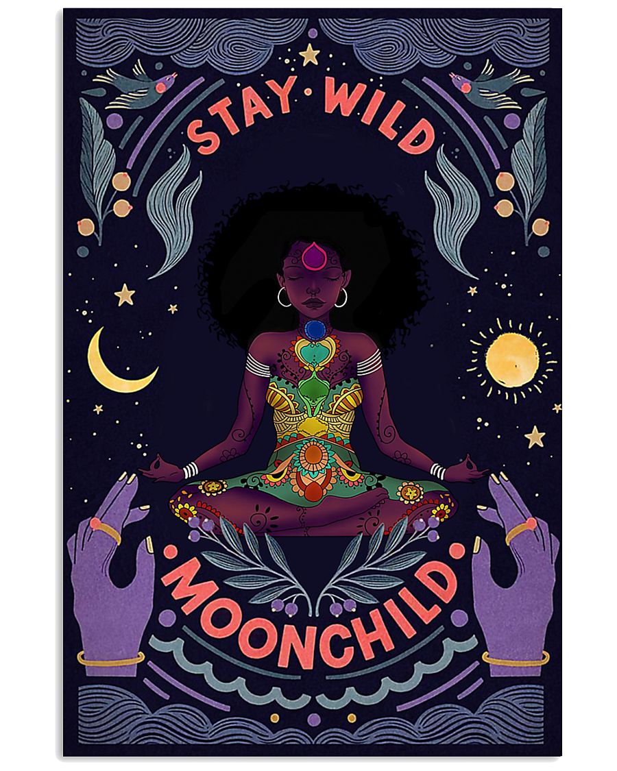 Black girl yoga stay wild moon child-6543