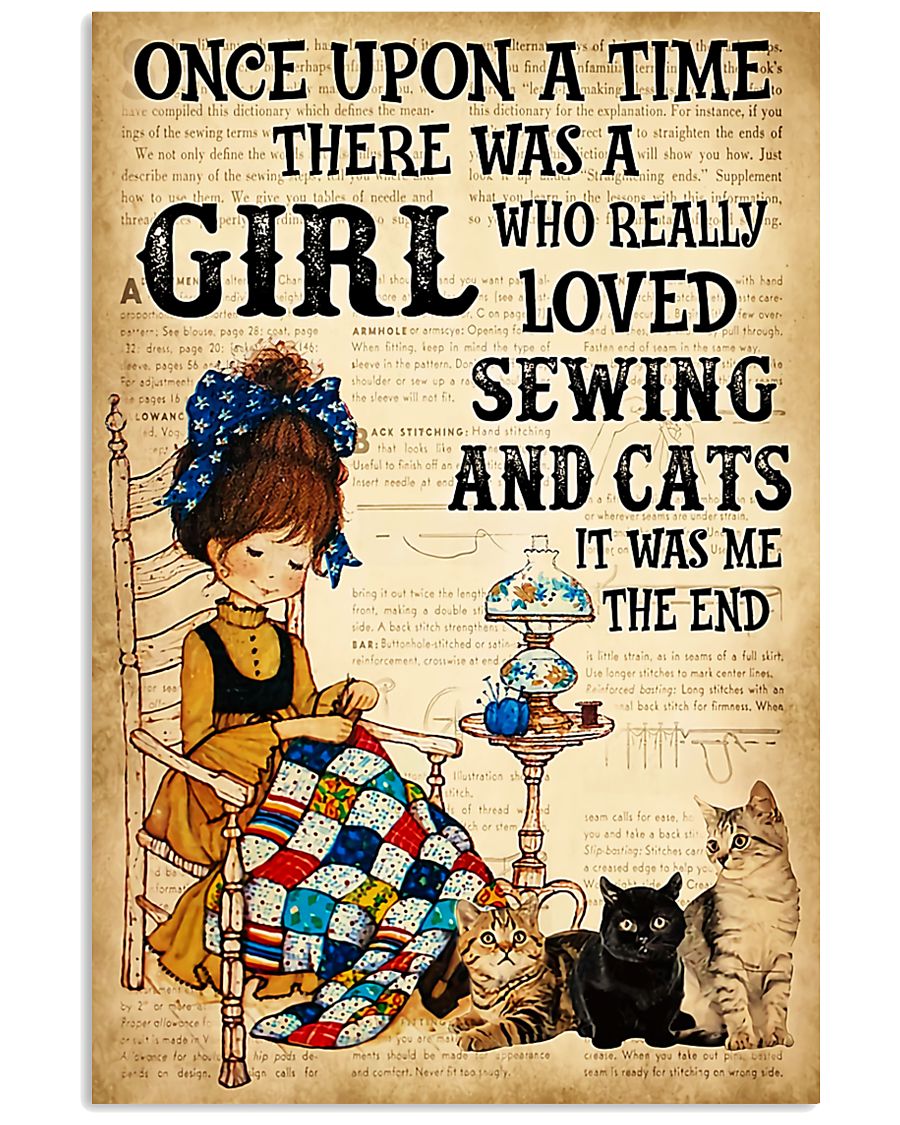 There was a girl who really loved sewing and cat-3316