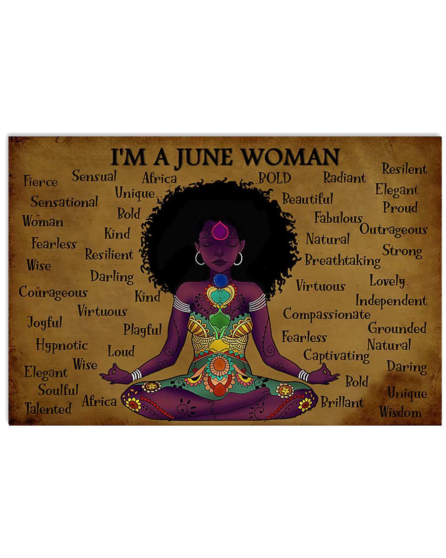 Black woman yoga I am a June woman-2798