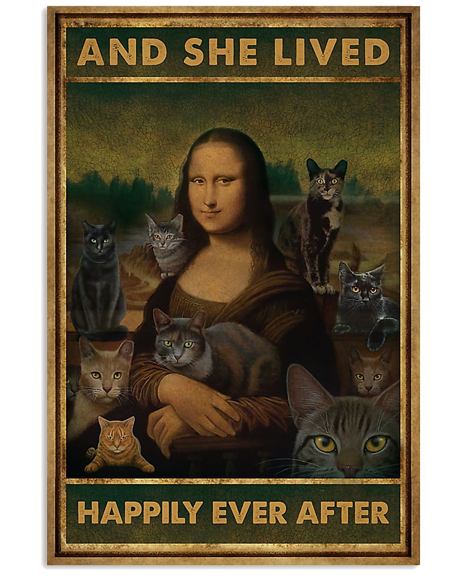 mona cat happily poster-3313