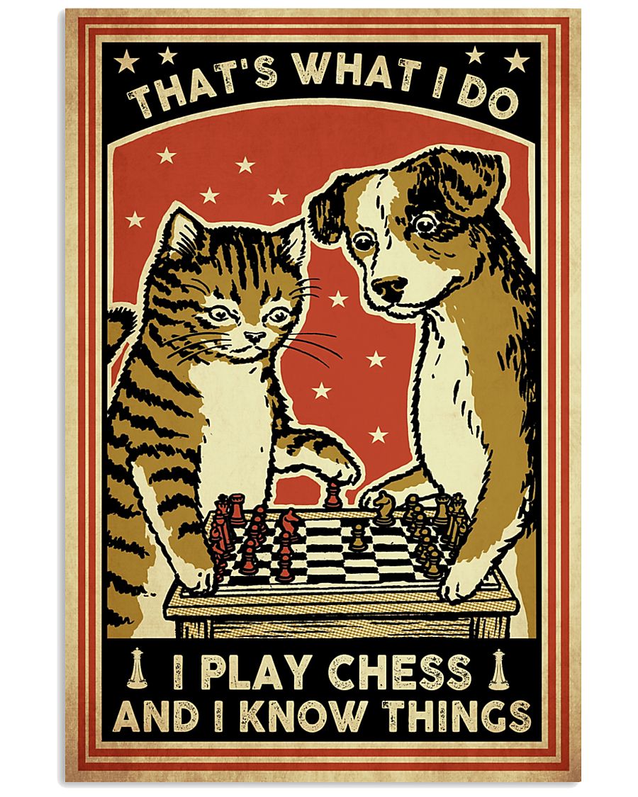 dog and cat play chess and know things mttn ntv-7170