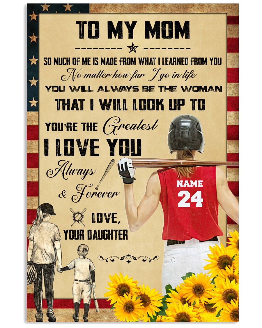 Softball To My Mom From Daughter CG2-1003-4931