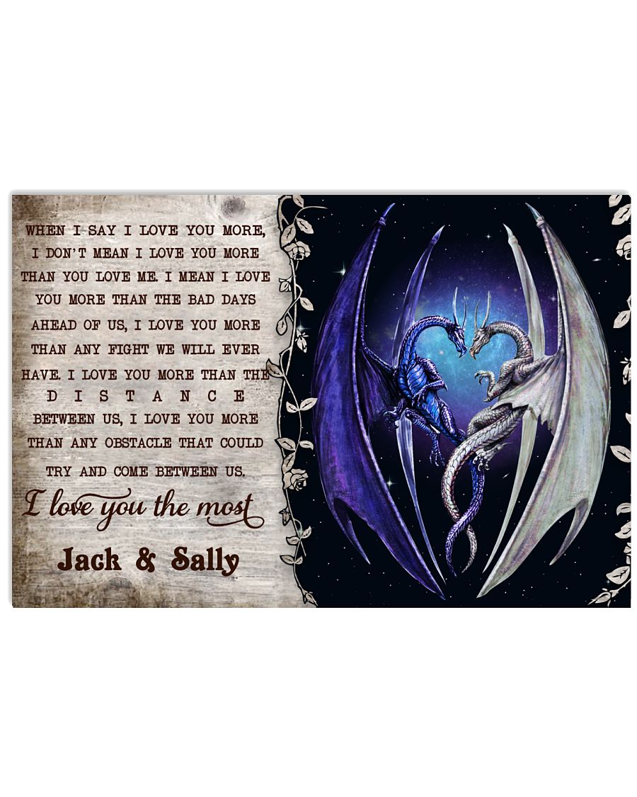 Personalized Dragon Couple I Love You The Most-7663