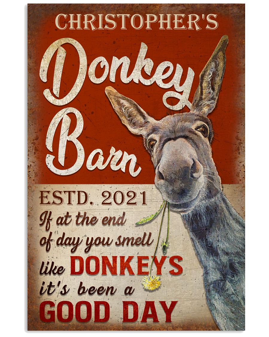 Personalized Donkey Barn Good Day-8757