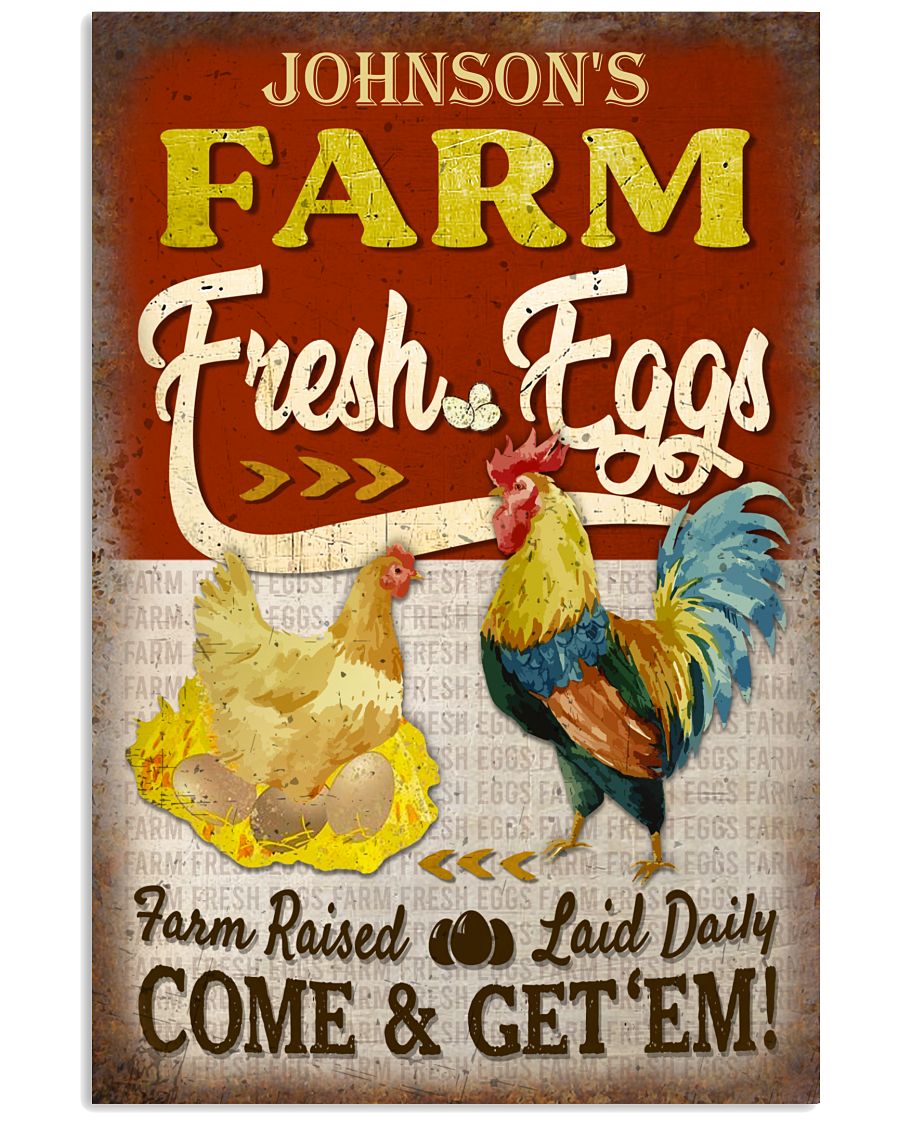 Personalized Chicken Fresh Eggs-9330