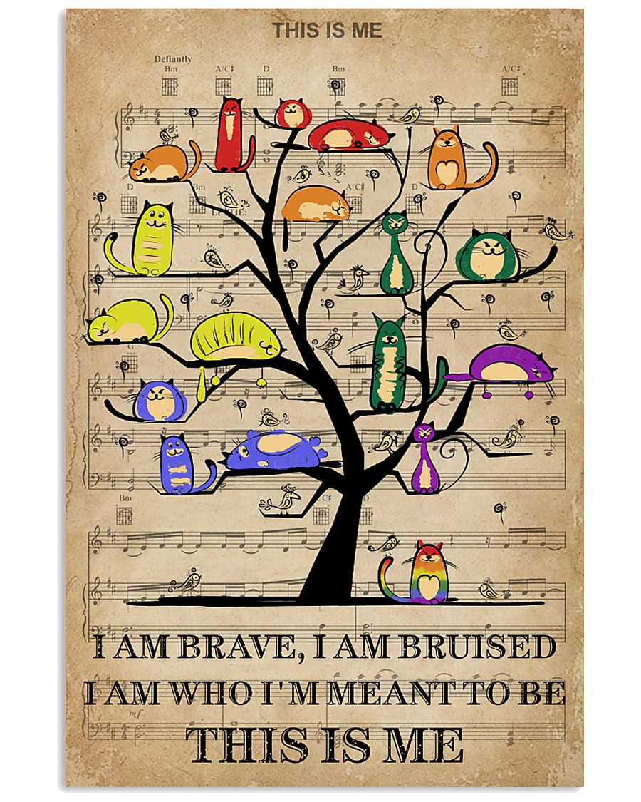 Music Sheet This Is Me Colorful Tree Cat-2643