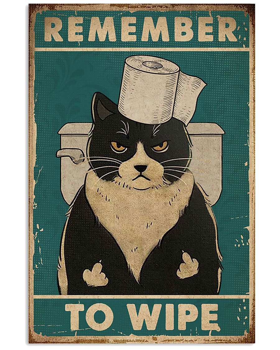 Remember To Wipe Tuxedo Cat-8341