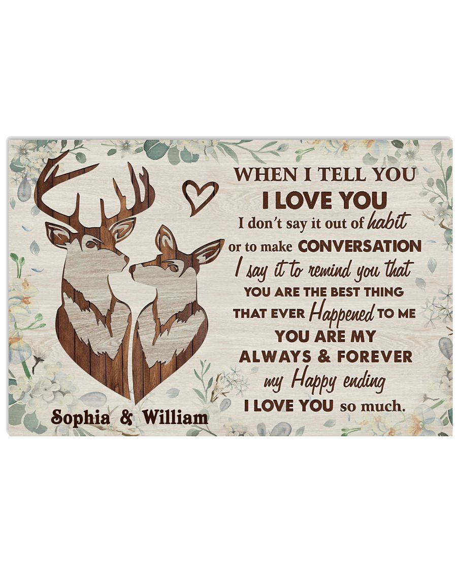 Personalized Deer Floral When I Tell You-2927