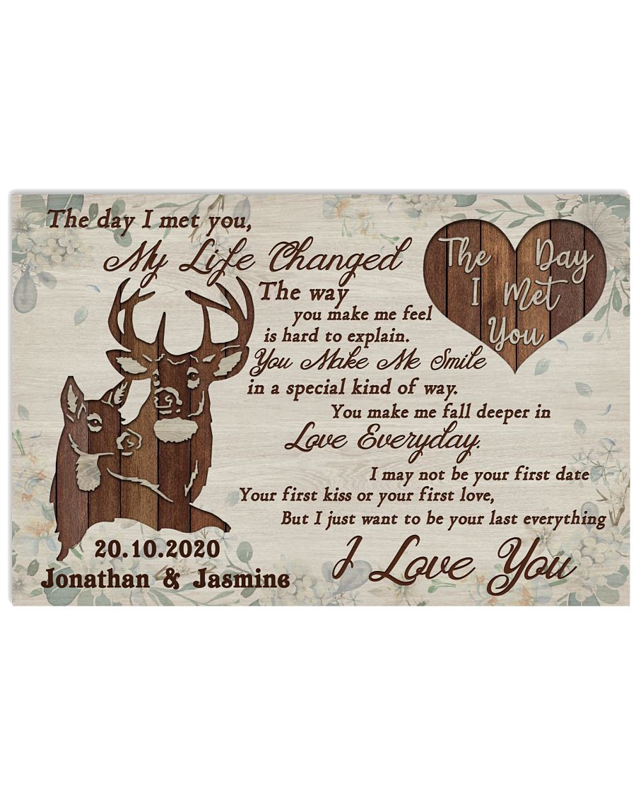 Personalized Deer Couple The Day I Met You-7764