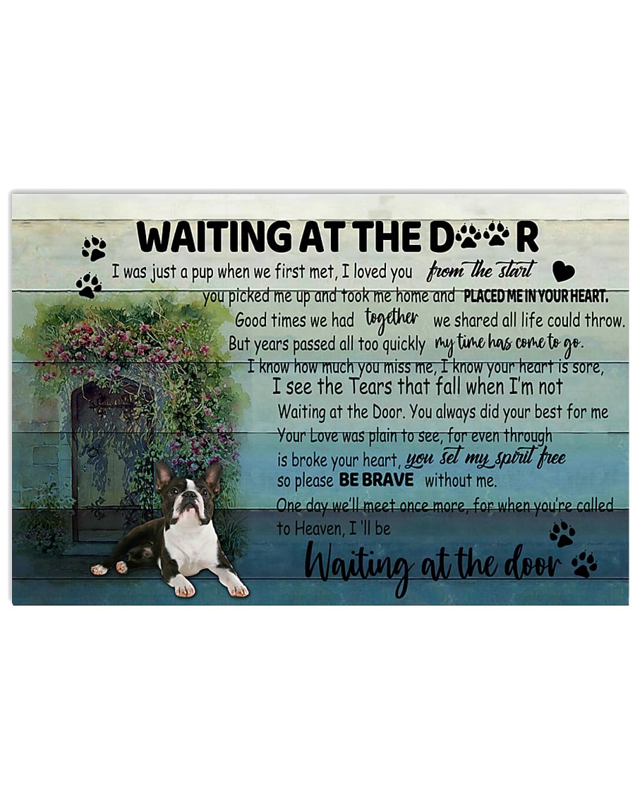 boston terrier waiting at the door-4925