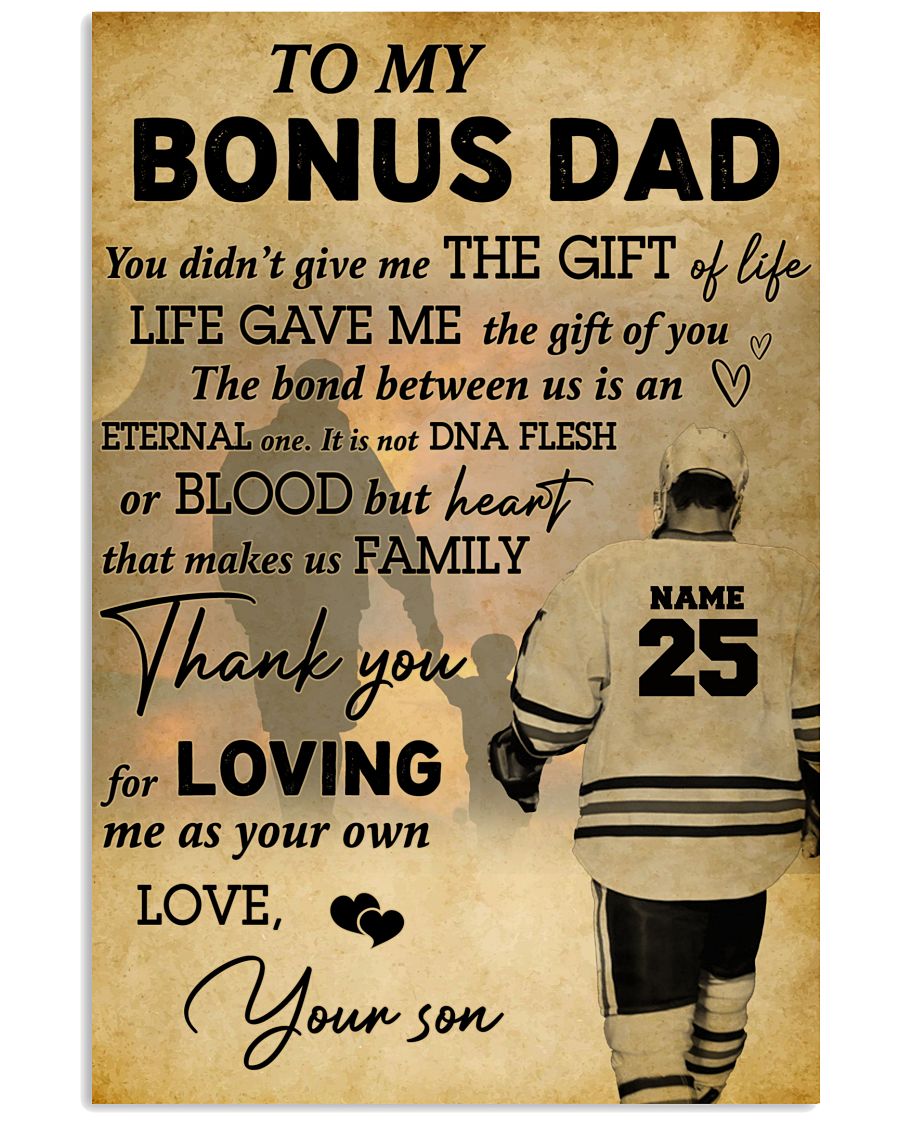 Hockey Gift For Bonus Dad-8340