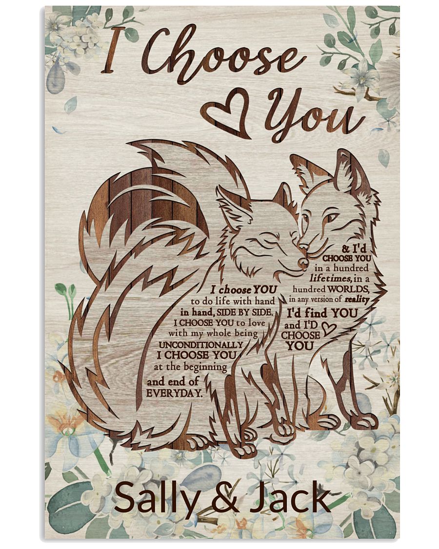 Personalized Fox Couple I Choose You-4333