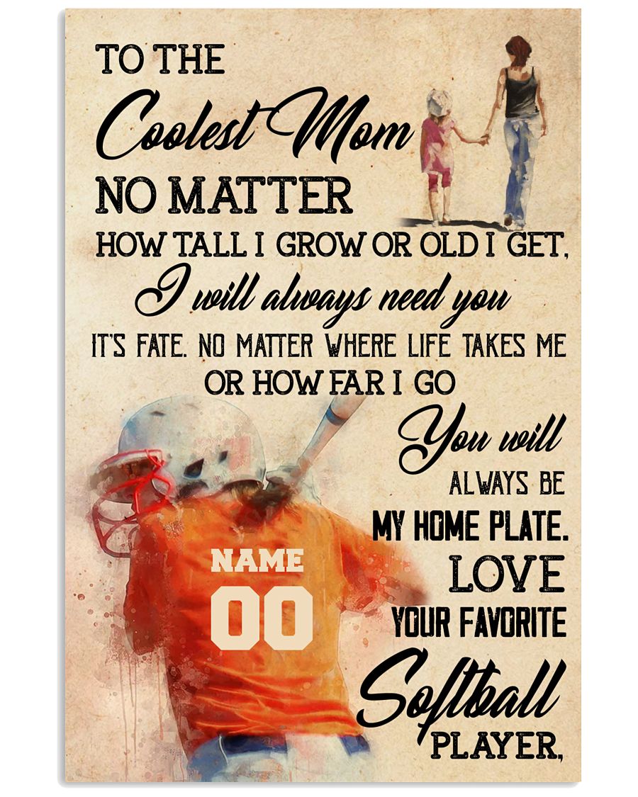 Softball Coolest Mom Gift From Daughter-4690