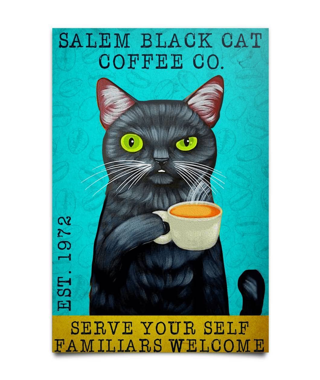 Salem Black Cat Coffee Poster