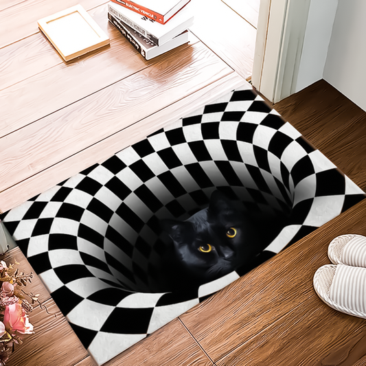 3D Photo Cat Doormat, New Home gift, Funny Personalized Pet, Cat Decorative Mat, Welcome To Our Home Doormat, Funny Welcome Mat