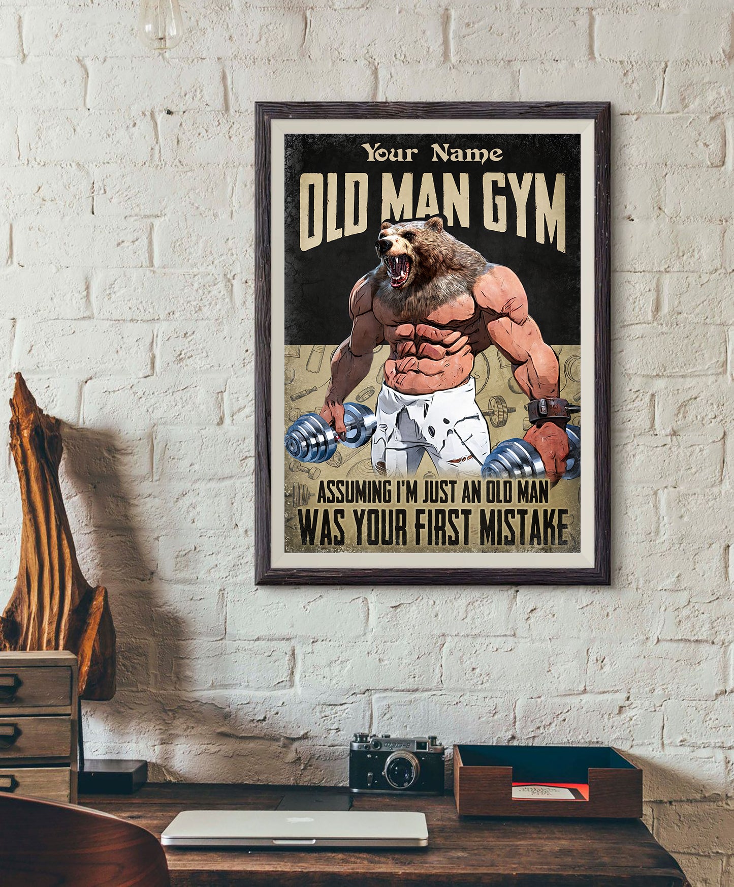 Personalized The Old Man Gym Poster